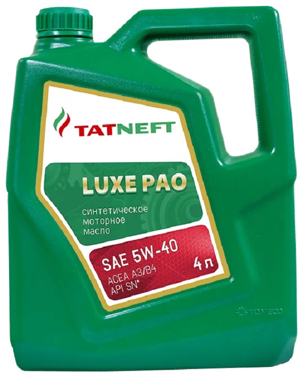 Масло моторное Татнефть LUXE PAO 5W-40 A3B4 SN 4л