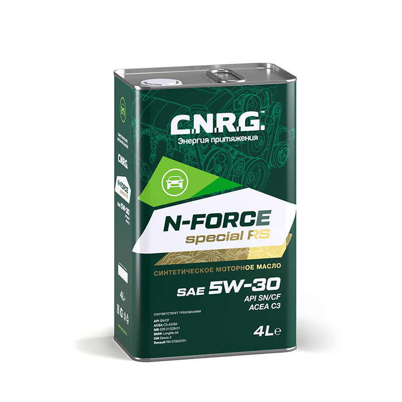 Масло моторное C.N.R.G. N-Force Special RS 5W-30 SN/CF, 4 л